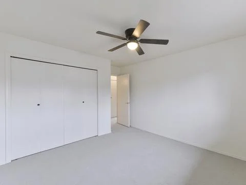 Empty bedroom interior Stock Photos