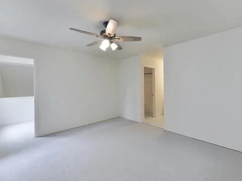 Empty bedroom interior Stock Photos