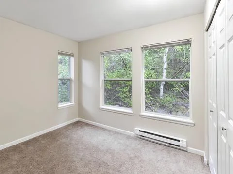 Empty bedroom interior Stock Photos