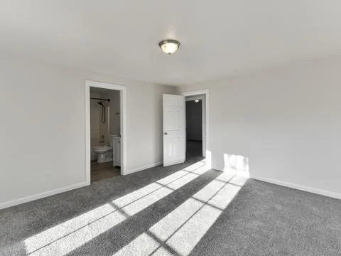 Empty bedroom interior Foto stock