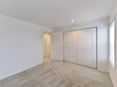 Empty bedroom interior Stock Photos