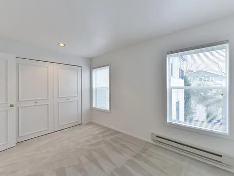 Empty bedroom interior Stock Photos