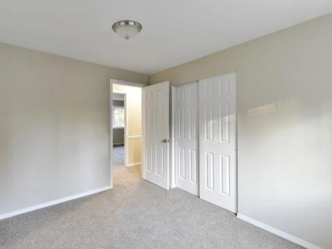 Empty bedroom interior Stock Photos