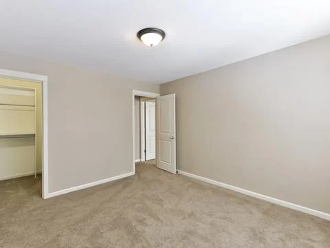 Empty bedroom interior Stock Photos