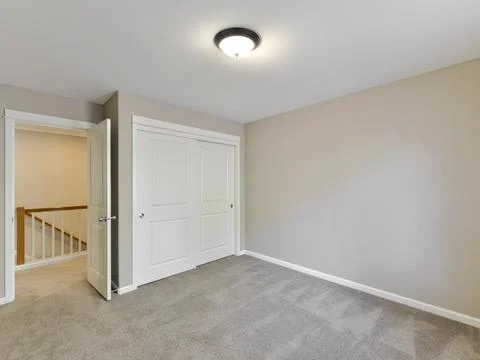 Empty bedroom interior Stock Photos
