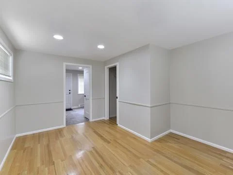 Empty bedroom interior Stock Photos