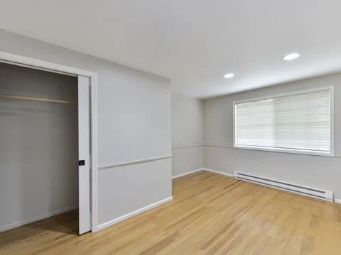 Empty bedroom interior Stock Photos