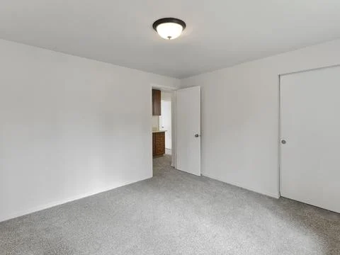 Empty bedroom interior Stock Photos