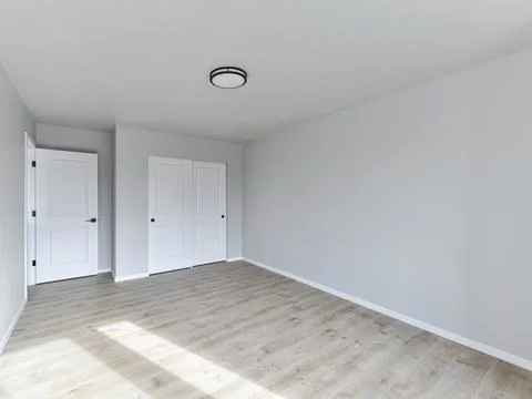 Empty bedroom interior Stock Photos
