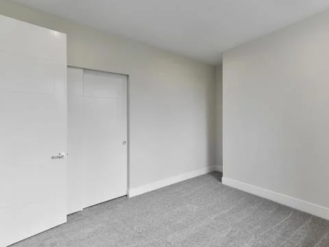 Empty bedroom interior Stock Photos