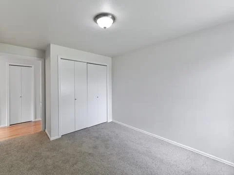 Empty bedroom interior Stock Photos
