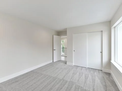 Empty bedroom interior Foto stock