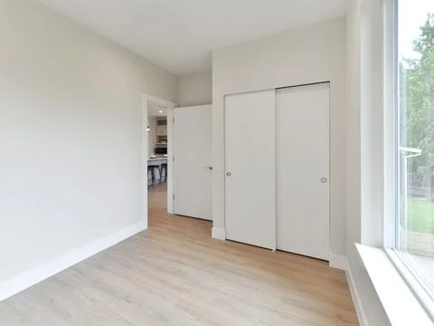Empty bedroom interior Stock Photos