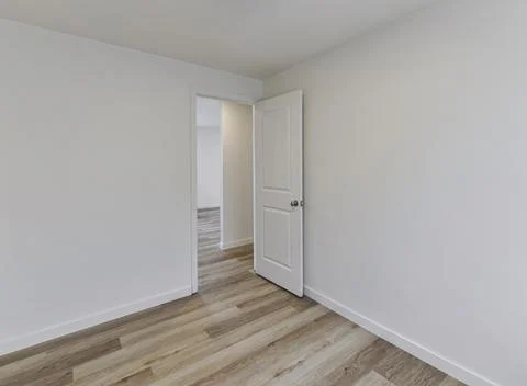 Empty bedroom interior Stock Photos