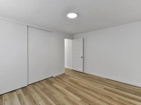 Empty bedroom interior Stock Photos