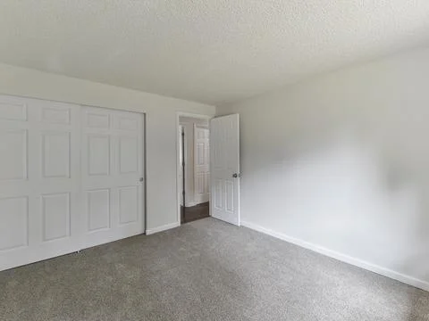 Empty bedroom interior Stock Photos