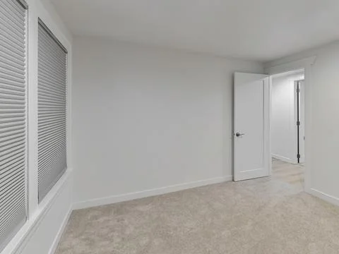Empty bedroom interior Stock Photos