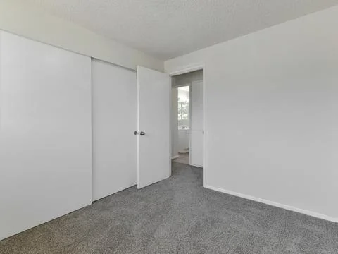 Empty bedroom interior Stock Photos