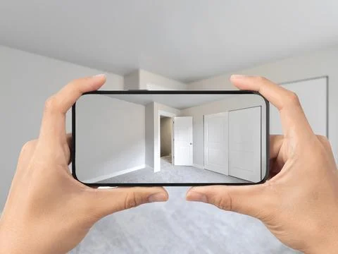 Empty bedroom interior Stock Photos