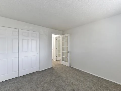 Empty bedroom interior Stock Photos