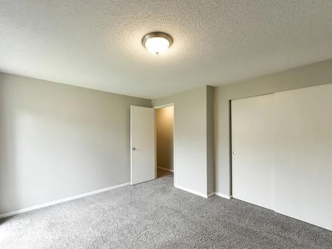 Empty bedroom interior Stock Photos