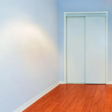 Empty bedroom in a new apartment Stock Photos