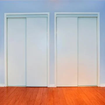 Empty bedroom in a new apartment Stock Photos