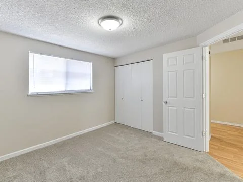 Empty bedroom Stock Photos