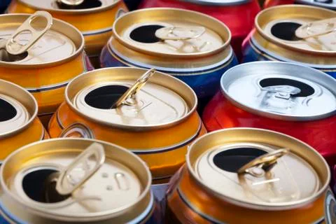 Empty beer aluminum cans .. Stock Photos