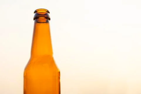 Empty beer bottle isolated Stock Photos