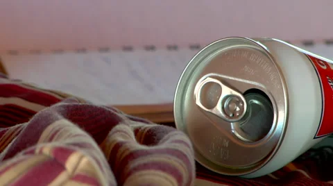 Empty Beer Can Stock Footage 49044872