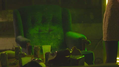 Empty Beer Cans and Cigarette Butts Party Slow Motion Stock Footage 148121740