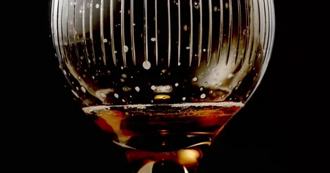 Empty beer glass close up 4K video Stock Footage 157344323