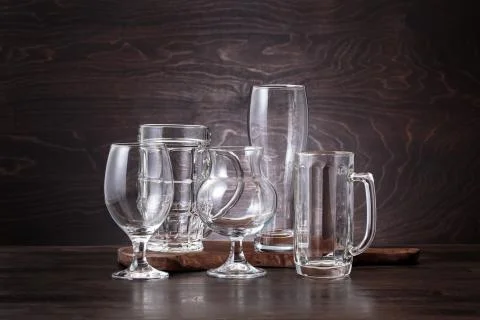 Empty beer glasses Fotos de archivo