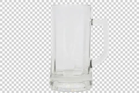 Empty beer mug with handle isolated on transparent background Stock Photos