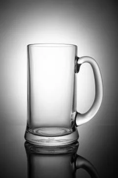 Empty beer mug, isolated on white background Stock Photos