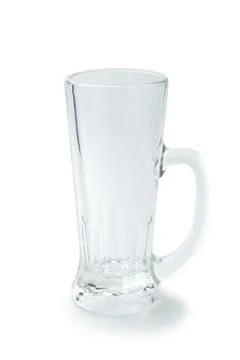 Empty beer mug isolated on white background. Cocktail glass cup set. Blank tr Stock Photos