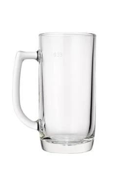 Empty beer stein isolated on white. Stock Photos