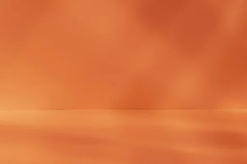 Empty beige studio space with deep artistic shadow Foto stock