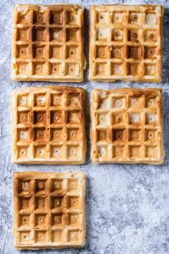 Empty Belgian waffles Stock Photos