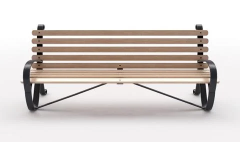 Empty Bench Park Bench Ilustração Stock