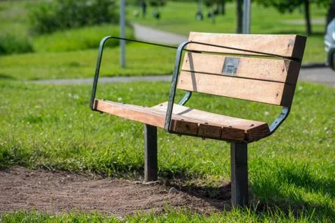 Empty bench in the park Foto stock