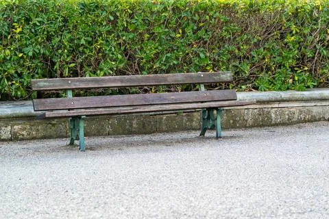 Empty bench in the park Stock Photos