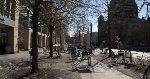Empty Berlin Cathedral Spree Riverside Covid Lockdown Mar 2020 Stock Footage 331664677