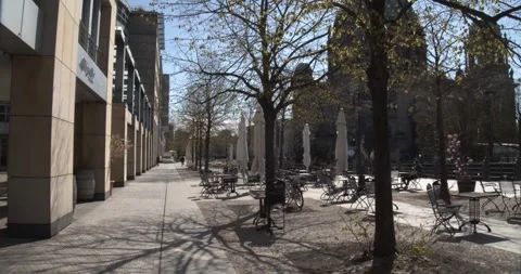 Empty Berlin Cathedral Spree Riverside Covid Lockdown Mar 2020 Stock Footage 331665306