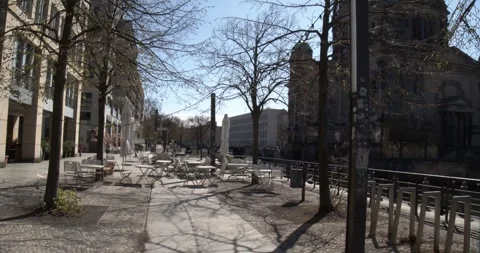 Empty Berlin Cathedral Spree Riverside Covid Lockdown Mar 2020 Stock Footage 331665402