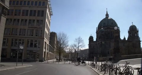 Empty Berlin Streets Closed Cafe Covid Lockdown March 24 2020 Stock Footage 331662686