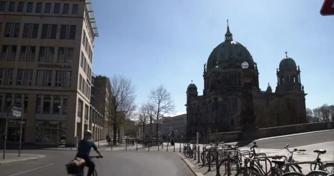 Empty Berlin Streets Closed Cafe Covid Lockdown March 24 2020 Stock Footage 331662937
