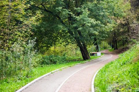 Empty bicycle lane Stock Photos
