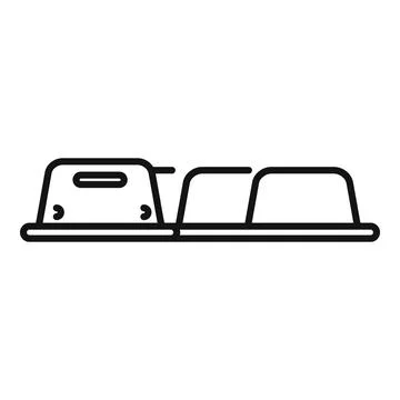 Empty bicycle parking rack standing on white background Stock Illustration